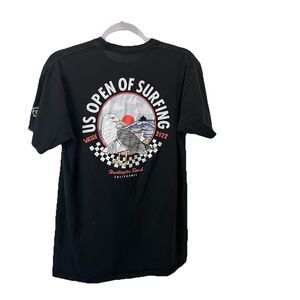 Vans US Open Of Surfing Shirt Men’s M Black 2022 Huntington Beach California